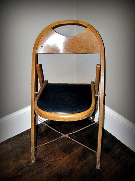 Vintage Stakmore Folding Chairs Black   Il 570xN.295207678 