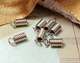 7 x 3.5 mm Silver Stainless Steel Spring Coil Findings