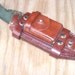 hand crafted leather knife sheathe