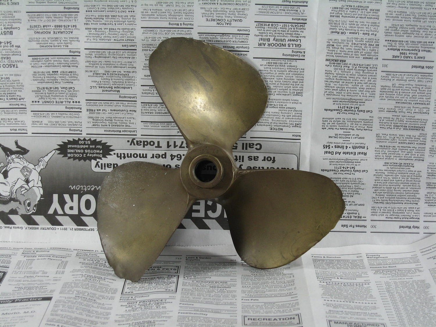 VINTAGE Brass Propeller Boat Prop
