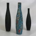 Mosaic Vase Tall Teal Collage