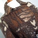 PARIS . AMAZING 3D Wearable Art Coat . Wool Felt . Chocolate Splashes L large Unique France New Unworn