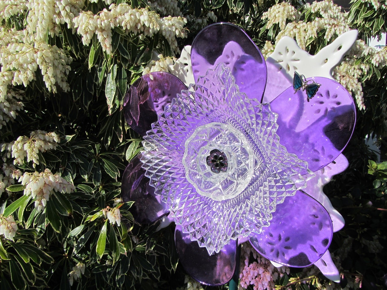 Glass Plate Art for the Garden