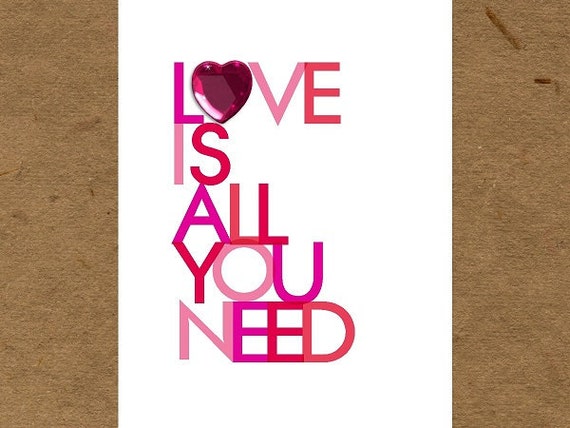 Download Love is all you need Wall art print 8x10 by wallartshop on ...