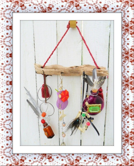 Driftwood Windchime Yard Art Garden Decoration Mobile of