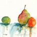 Watercolor Fruit Still Life, 8 x 8