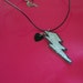 Glitter Lightening Bolt and Heart Charm Necklace Choker Retro Rocker