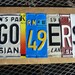 GO 49ERS -- custom recycled license plate art sign by LICENSE2SPELL