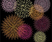 SALE Fireworks clip art heart digital clipart valentine fireworks love clipart : h1062 3s04 Il_170x135