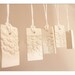 French lace ornaments -modern Christmas - white porcelain - set of 5