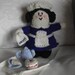 Hand Knitted doll Tilly the Tea Lady / village people