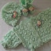 hand knitted cardigan / jacket , hat / bonnet and pair of booties for baby / reborn