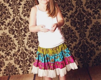 Sewing Pattern Skirt , INSTANT DOWNLOAD, Twirly Swirly Skirt with Head Band (pdf pattern)
