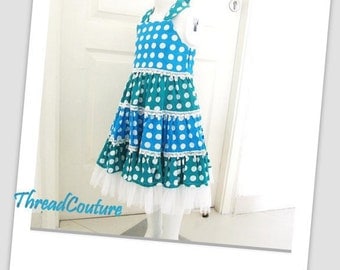 Girl's Dress Sewing Pattern, INSTANT DOWNLOAD, Tiered Dress (pdf pattern)