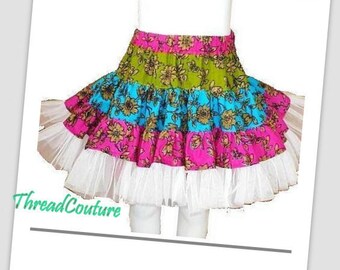 Twirl Skirt Sewing Pattern for Girls, INSTANT DOWNLOAD, Easy Girls Skirt Sewing Pattern , Twirly Swirly Skirt with Head Band (pdf pattern)