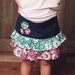 Girls Ruffled Skirt Pattern , Pdf Sewing Pattern for 2 to 8 Yrs, Ruffled Denim Skirt