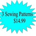 3 Sewing Patterns Girls Dress- Any 3 Patterns in my Shop for 14.99- Offer ends soon