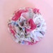 Pink White Chiffon Flower Pleated Shabby Chic Prairie Girl Boho Floral---1 pc