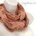 Cowl Infinity Scarf Pattern Brown with Hand Printed Tan Abstract