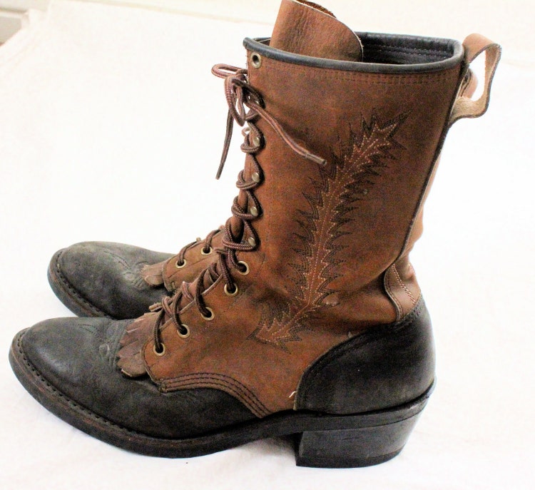 western lace up boots for men