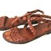 Vintage Chocolate Braided Italian Leather Sandals
