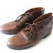 80's Bourbon Brown Leather Lace Up Ankle Boots Sz 10