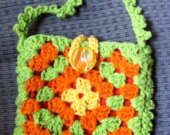 Crocheted Granny Square Purse #112