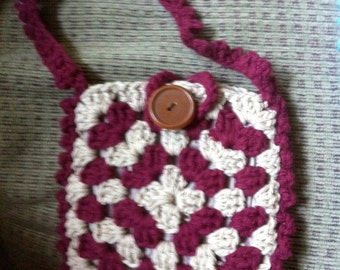 Crocheted Granny Square Purse #137