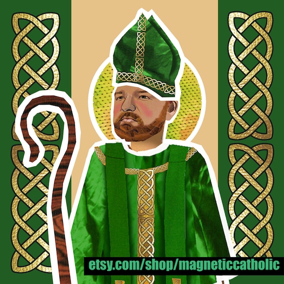 St Patrick Patron saint of Ireland magnetic dress up doll