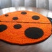 On sale ,handmade circle rug lady bug