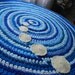 Blue handmade circle rug