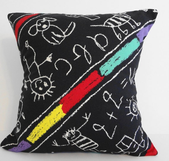 Classroom Pillow Cover Decorative Throw Pillow Chalkboard