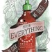 An Ode To Sriracha - Kitchen Art - Sriracha Art - In Cock We Trust - Kitchen Print - Food Art - Funny Food Art - Sriracha Art