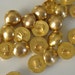 Buttons Vintage Gold Electroplate (Set of 44)