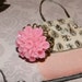 Pink Mum Flower Vintage Inspired with Adjustable Copper Filigree Ring Band