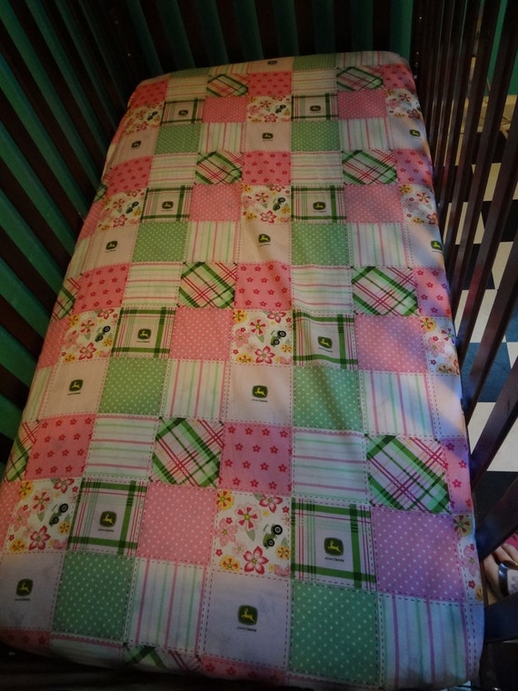 JOHN DEERE fitted crib sheet by courageousinc on Etsy