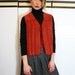 70s Rust Suede and Knit Vintage Vest