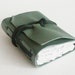 Mini Leather Journal, Hand-Bound, Soft Gray Green 2.5 x 3 Journal by The Orange Windmill on Etsy