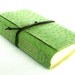 Large Chunky Leather Journal, Embossed Lime Green, Hand-Bound 6 x 9 Journal by The Orange Windmill on Etsy