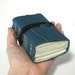 Extra Chunky Leather Journal, Newark Blue Hand-Bound 3 x 4.5 Journal by The Orange Windmill on Etsy