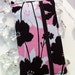 Pink, white, black flower print iPhone 3, 4, 4S, 5, iPod Touch 4G wallet with removable gel case