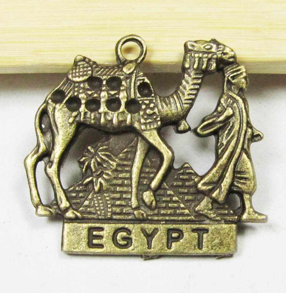 Egypt Pyramid Charms 5pcs Antique Bronze Egyptian Camel Charm