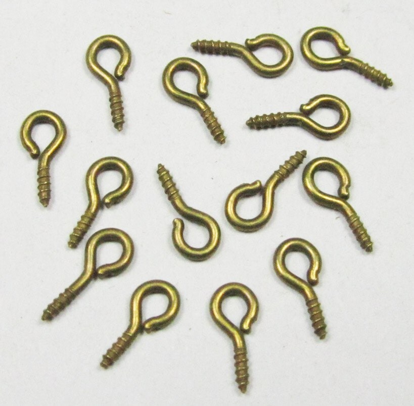 300pcs Antique bronze Eye Pin Screw in pins Jewelry findings