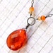 Orange Quartz Necklace with Gemstones on Oxidized Sterling Silver - Ifrit by Inkin on Etsy