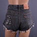 Levis 501 High Waist Shorts / Black Hotpants / Waist 34 / XL