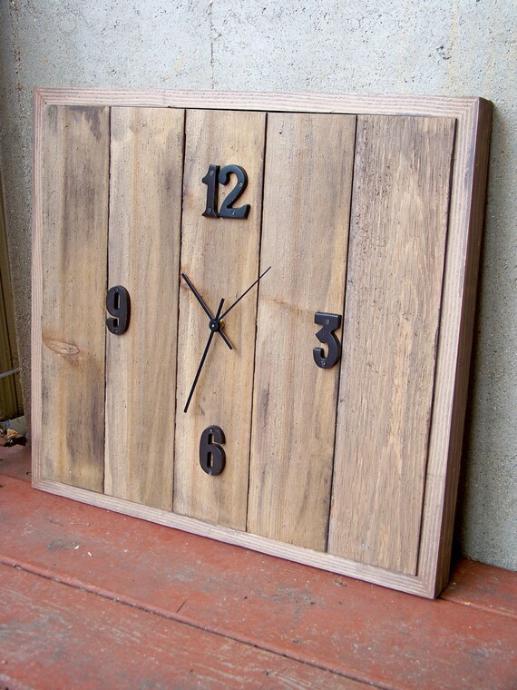 Reclaimed Cedar Wood Clock