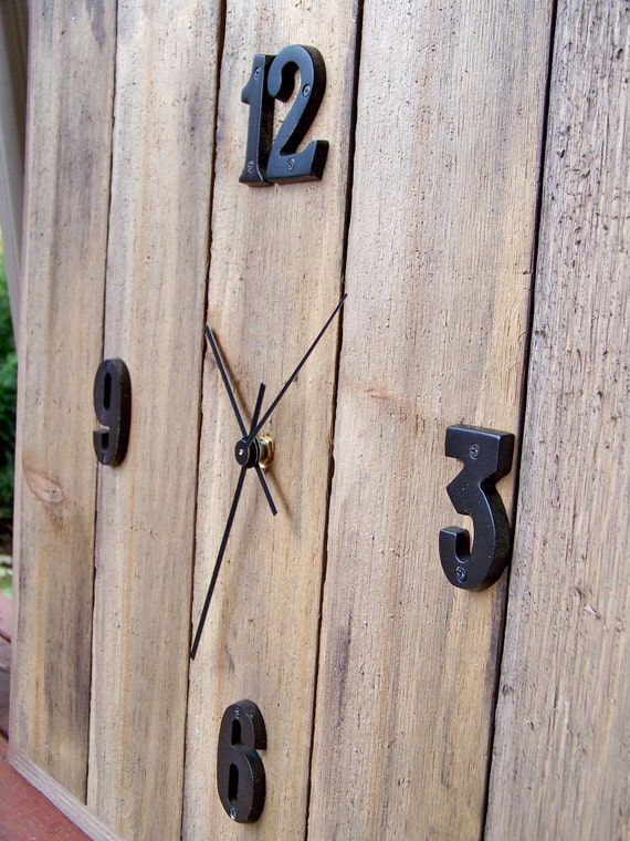 Reclaimed Cedar Wood Clock