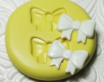 RIBBON BOWS Mold Flexible Silicone Rubber Push Mold for Resin Wax Fondant Clay Ice 7457