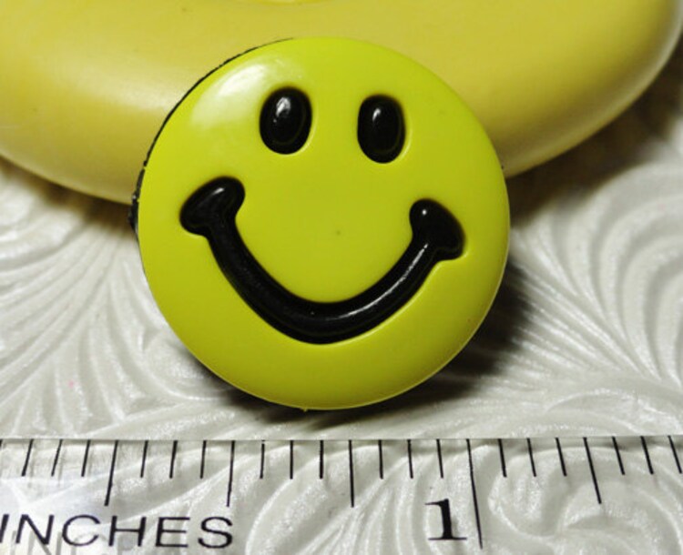 SMILEY FACE MOLD Flexible Silicone Rubber Push by MementoMolds