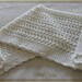 Hand Knitted White Merino Wool Baby Pram Blanket with crocheted edge Ready to Ship